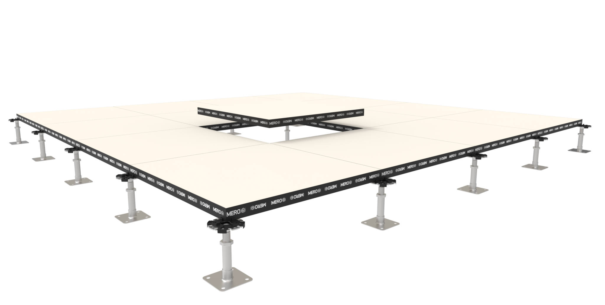20x Doppelbodenplatten 60x60 Cm – Ableitfähiger PVC, 40 Mm – Gebraucht, Aber Gut